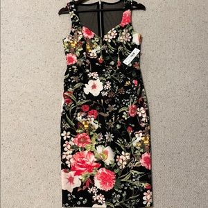 Floral dress with sheer back